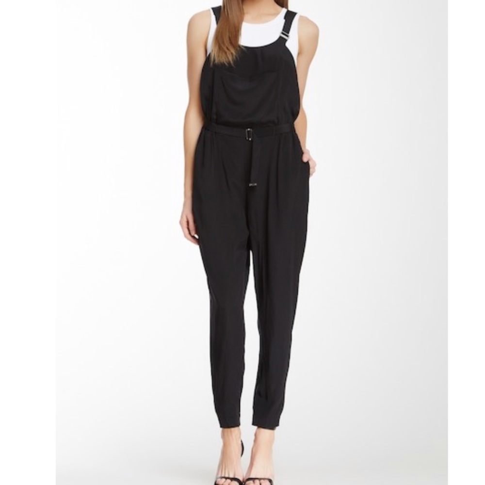 Robert Rodriguez Silk Skinny Jumpsuit Overalls